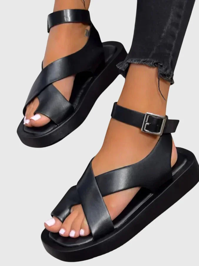 Casual Cross-Strap Platform Sandals