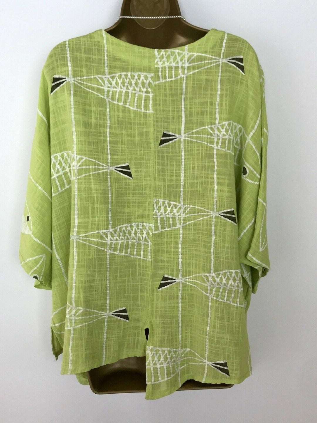 Comfysol Half Sleeve Casual Fish Print Blouse