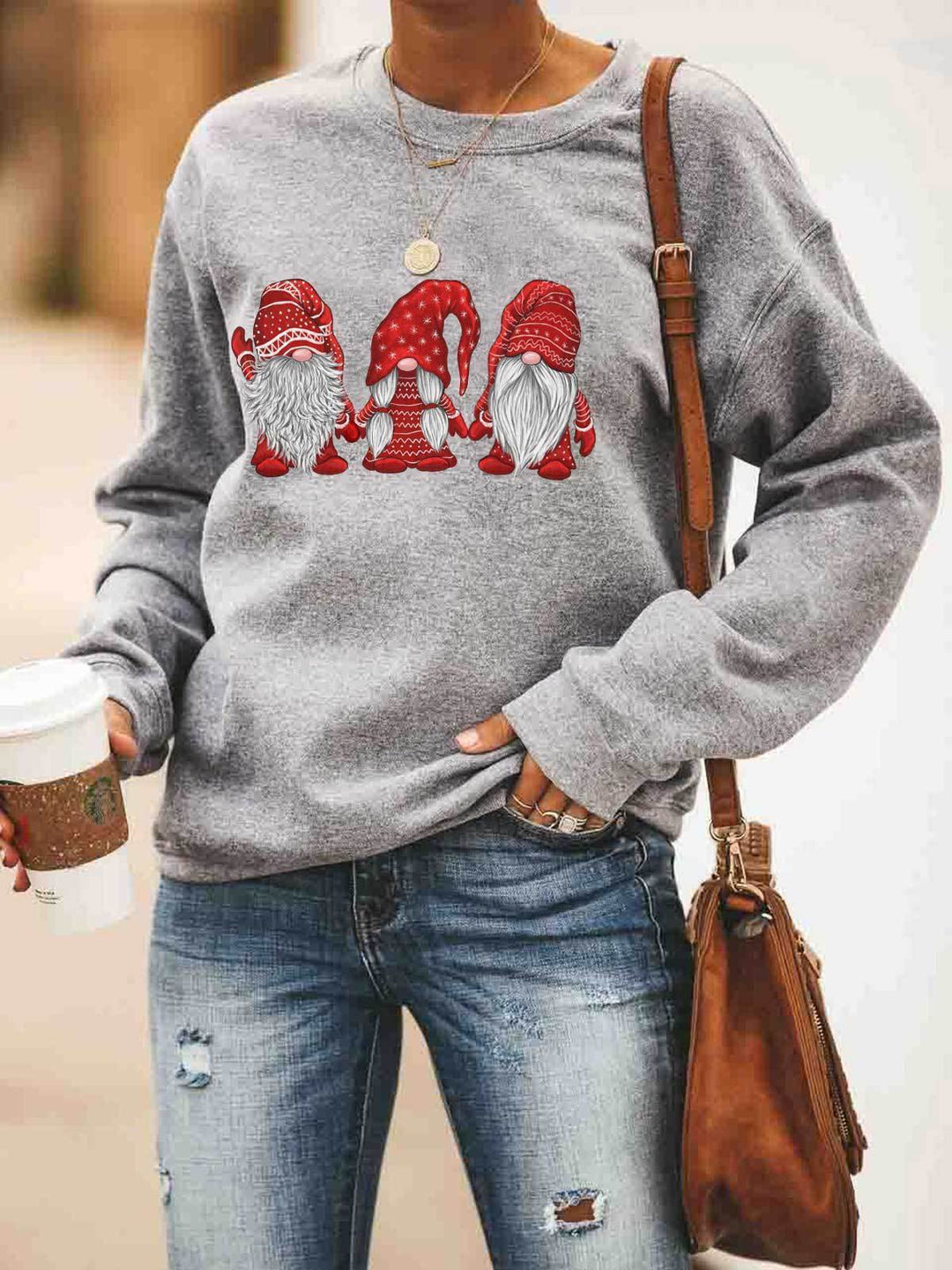 Comfysol Hanging With Red Gnomies Sweatshirt