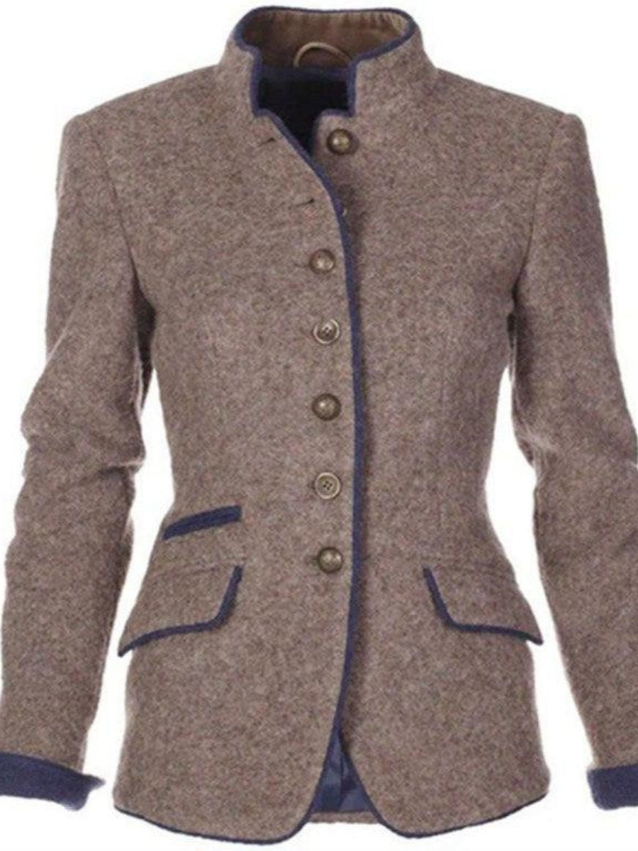 Comfysol Elegant Long Sleeve Plain Outerwear