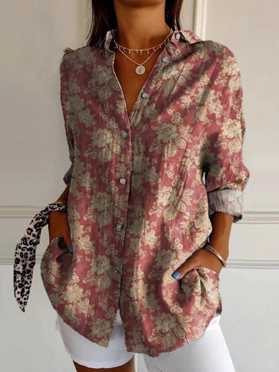Comfysol Vintage Floral Blouse