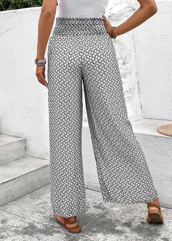 Women's Boho Style Wide Leg Casual Khaki Pants