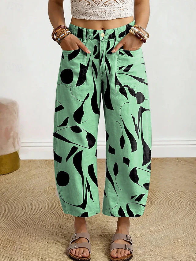 Women's Comfort Vintage Casual Printed Ankle Length Pants