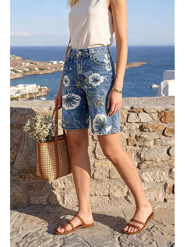 Women's Street Style Bermuda Shorts for Vacation & Casual Daily