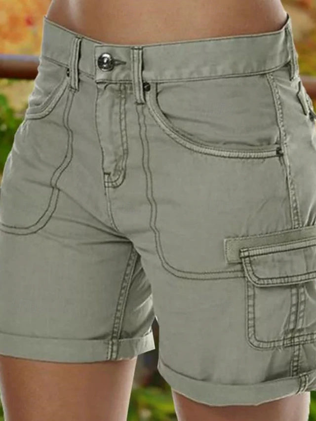 Women's Soft Comfort Casual Cargo Shorts for Daily Fashion Wear