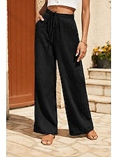 Women's Elegant High Waist Solid Color Patchwork Soft Khaki Pants