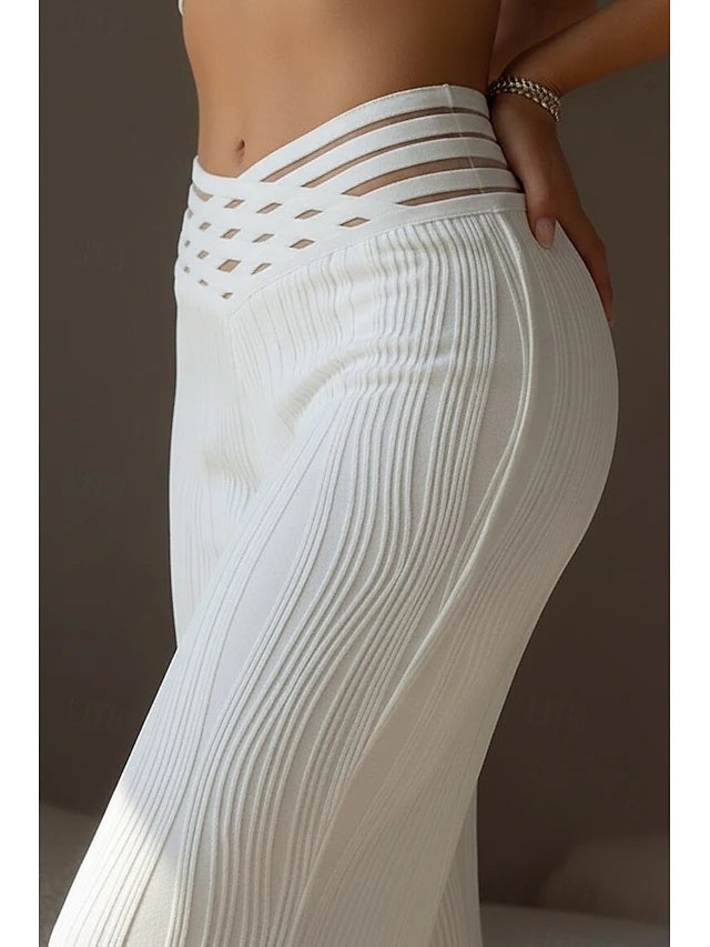 Retro flare design, breathable stretch fabric, slim and stylish for daily outings and vacations.