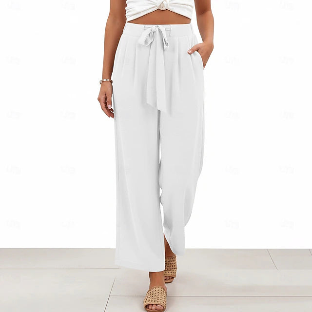 Elegant solid design, soft comfy fabric and practical pockets, great for spring vacation wear.