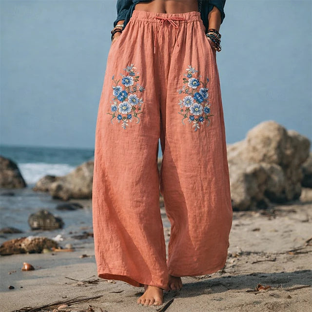 Romantic floral pattern in boho style, lightweight and breathable, all-day comfort for daily wear.