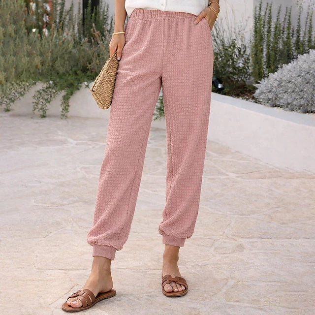 Soft waffle knit fabric, great air permeability and comfortable fit, perfect for daily casual looks.