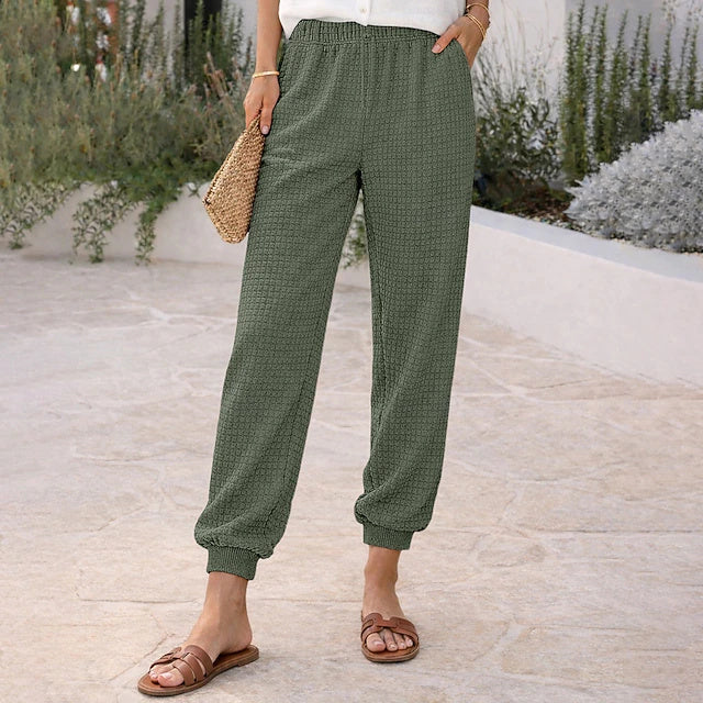 Soft waffle knit fabric, great air permeability and comfortable fit, perfect for daily casual looks.