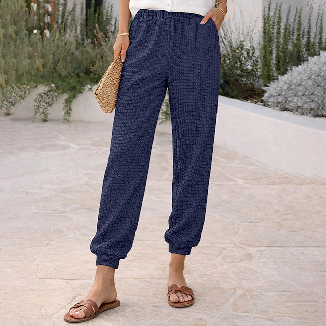 Soft waffle knit fabric, great air permeability and comfortable fit, perfect for daily casual looks.
