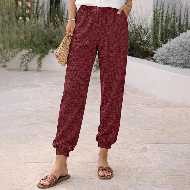 Soft waffle knit fabric, great air permeability and comfortable fit, perfect for daily casual looks.