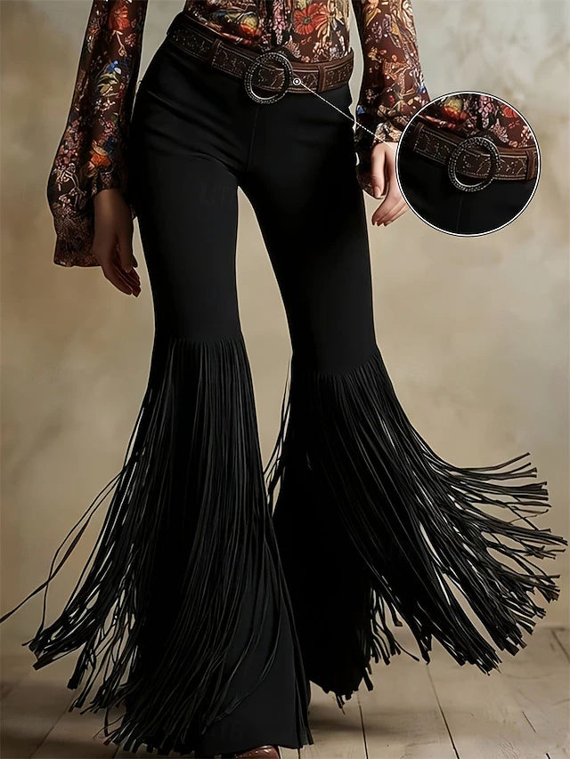 Vintage street vibe with stylish tassel details, breathable fabric, versatile for daily outings, outdoor activities and vacations.
