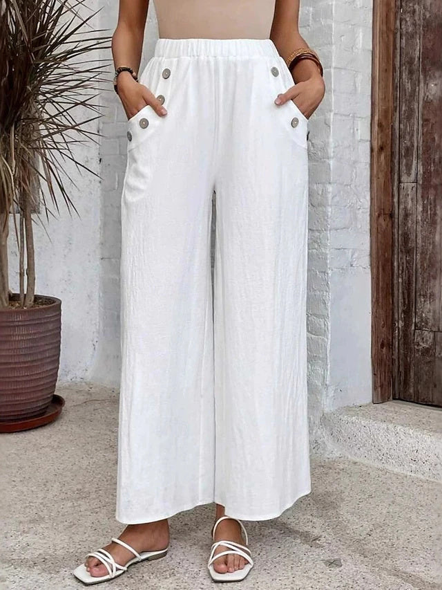 Soft twill material, classic solid design with practical pockets, stylish for daily outings and trips.