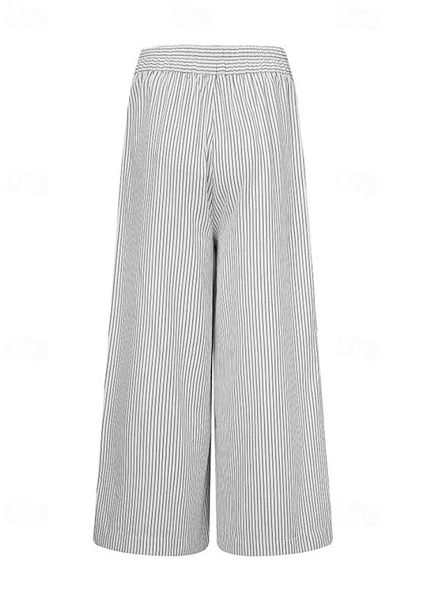 Trendy striped design, soft and comfy, great for summer outdoor activities and daily looks.