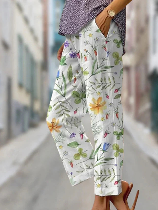 Light linen texture, soft and comfy, stylish printed pockets, great for outdoor and casual daily looks.