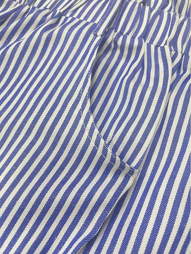 Striped Bermuda Shorts Side Pockets Mild Stretch