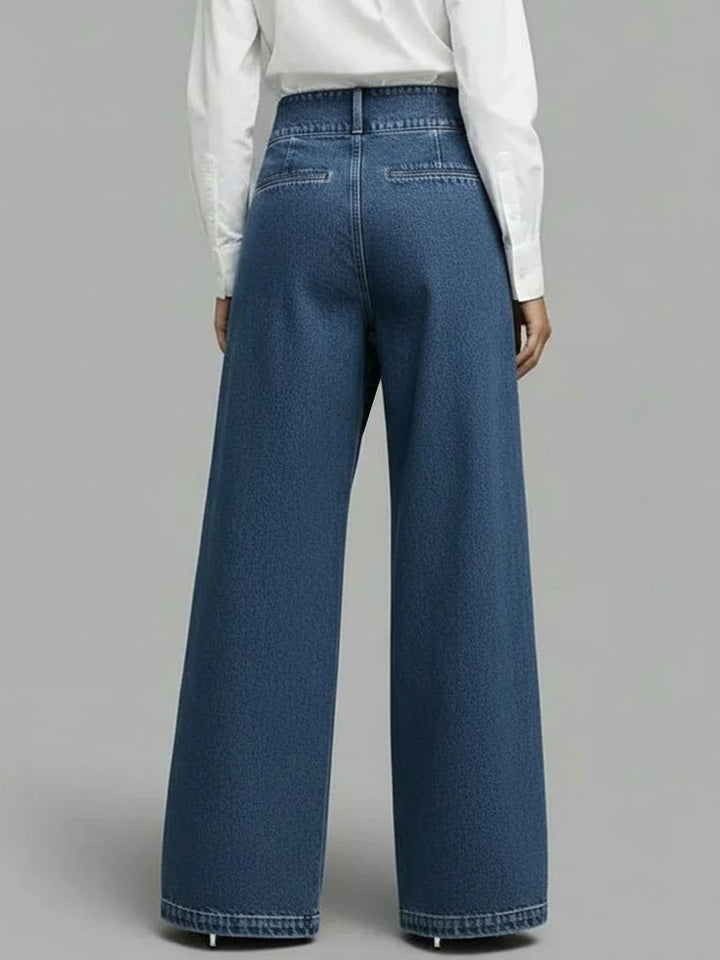 Women's High‑Waisted Relaxed Wide‑Leg Denim Jeans — Everyday Comfort