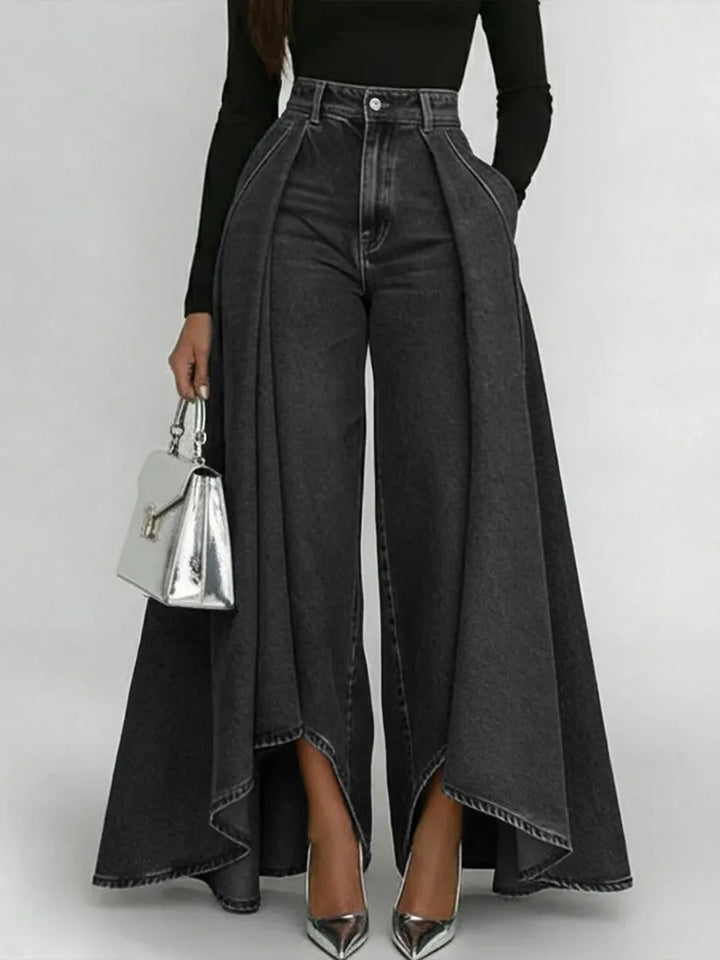 Women's High-Waisted Relaxed Wide-Leg Jeans – Effortless Everyday Comfort