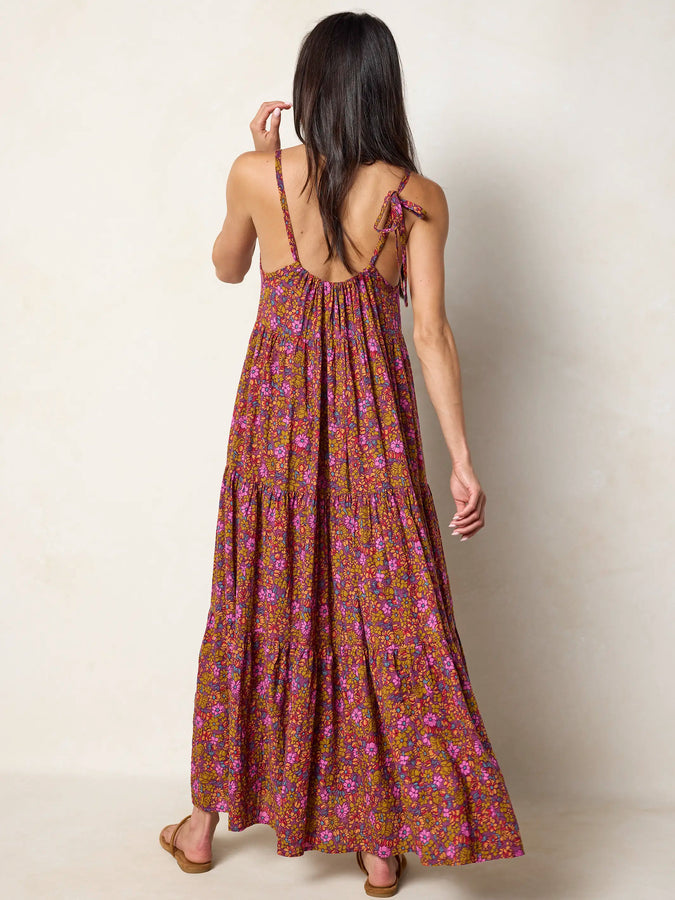 Elegant Floral Print Maxi Dress for Women