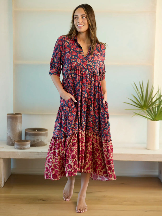 Boho Ornate Paisley Midi Dress