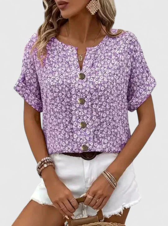 Elegant Floral Summer Top