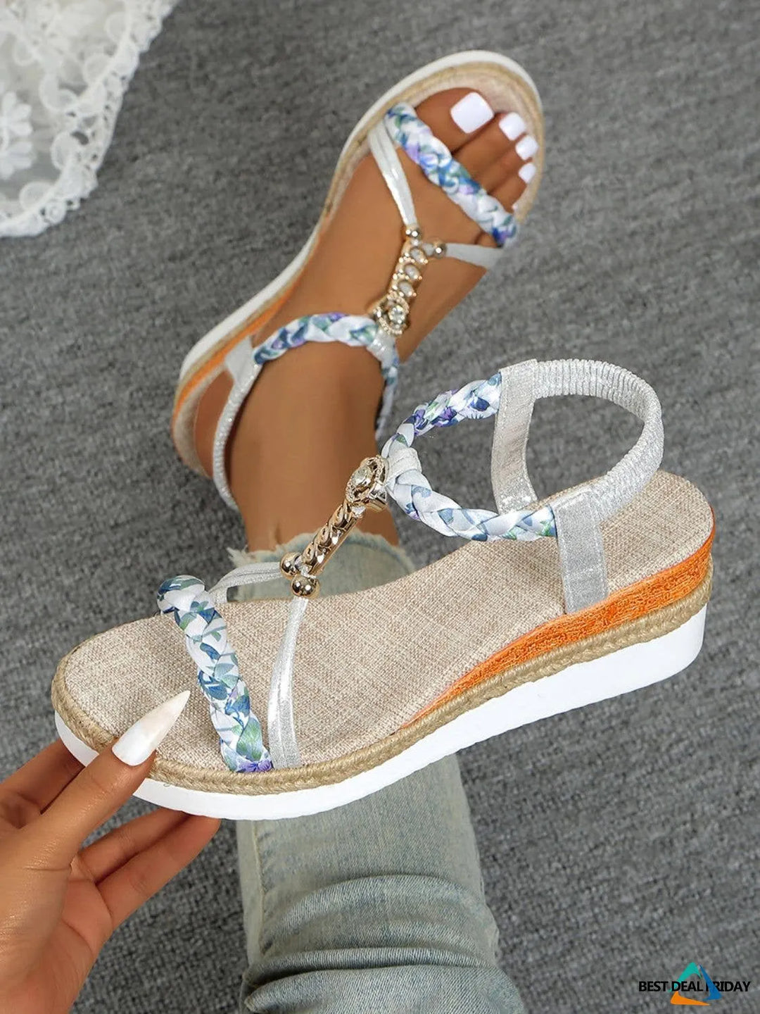 Boho Crystal Comfort Sandals