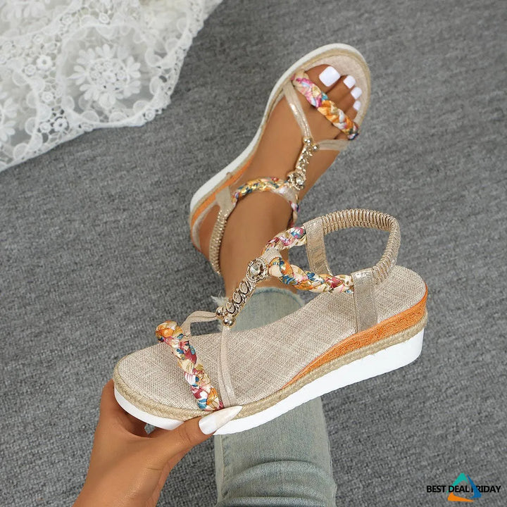 Boho Crystal Comfort Sandals